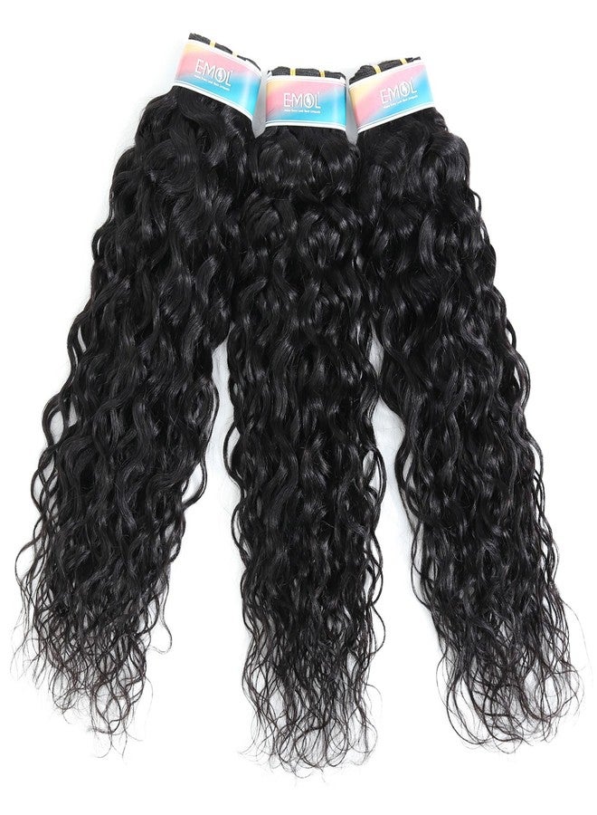 EMOL Water Wave Human Hair Bundles 8 10 12 Inch, Curly Bundles Human Hair Wet and Wavy, Short Soft Brazilian Weave Extensions for Black Women, 285g-300g - Image 4